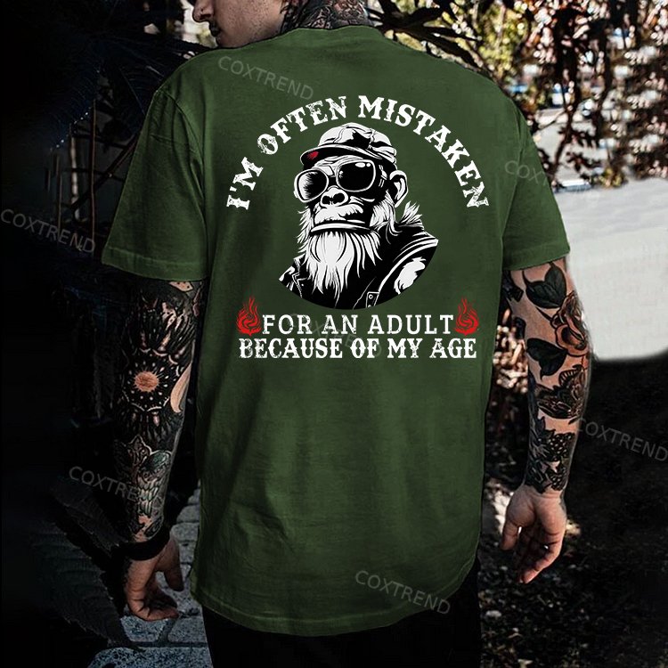 I'm Often Mistaken For An Adult Because Of My Age Printed Men's T-shirt