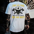 I May Get Tired But You Will Never See Me Quit Skull Printed Men's T-shirt