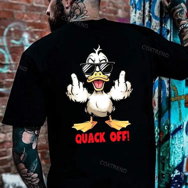 Quack Off Printed Men's T-shirt