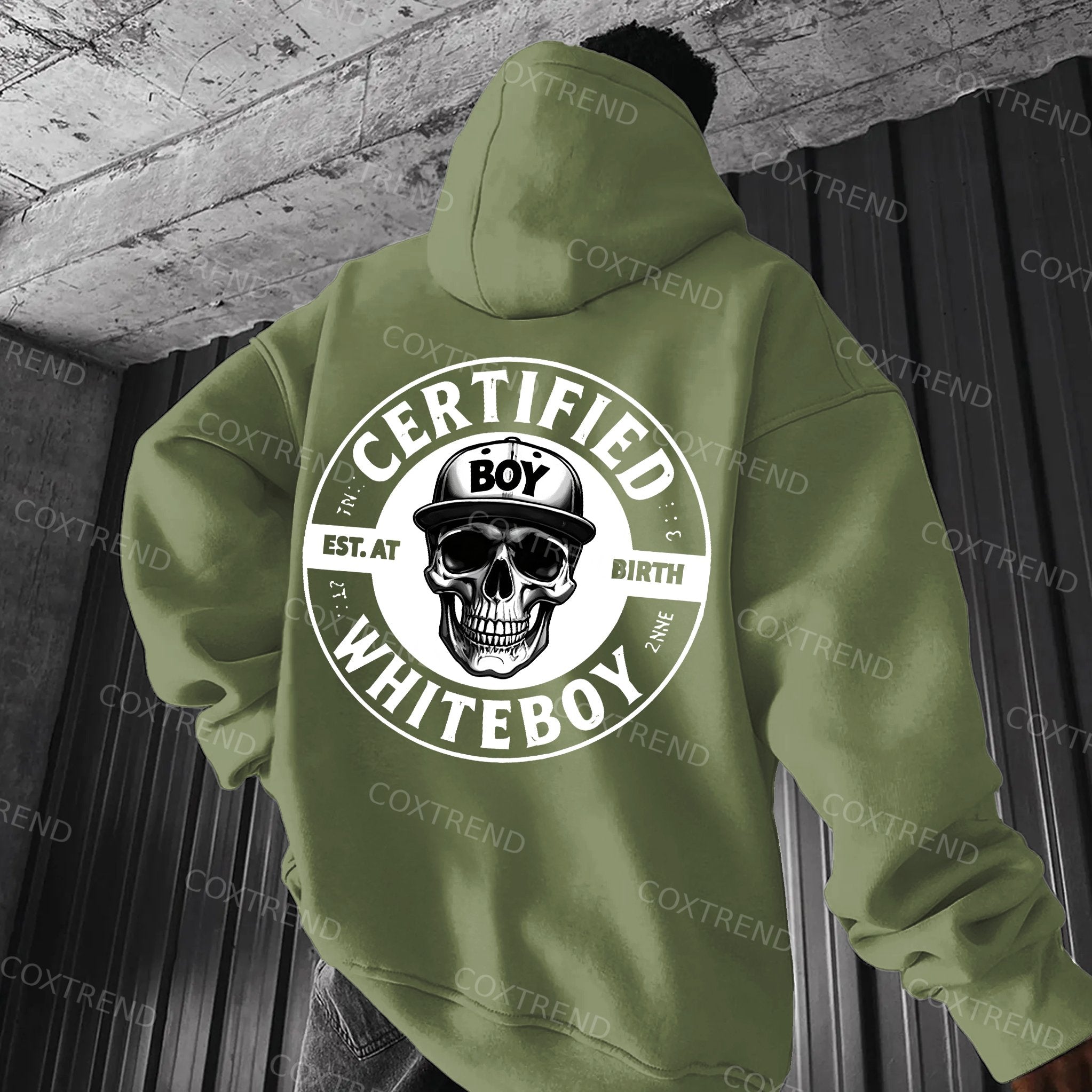 Certified Whiteboy Skull Printed Men's Hoodie