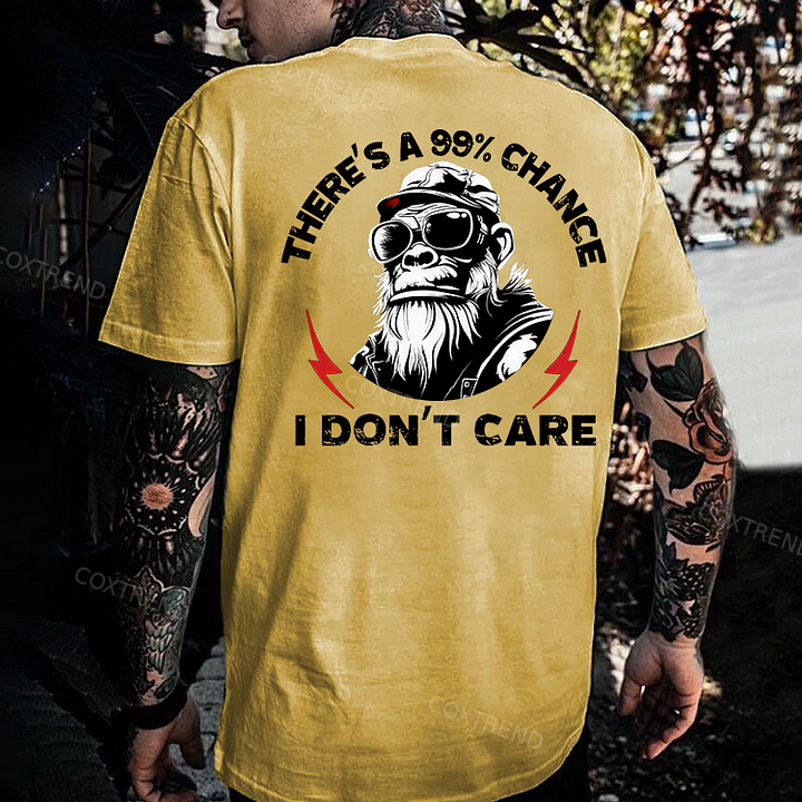 There's A 99% Chance I Don't Care Printed Men's T-shirt