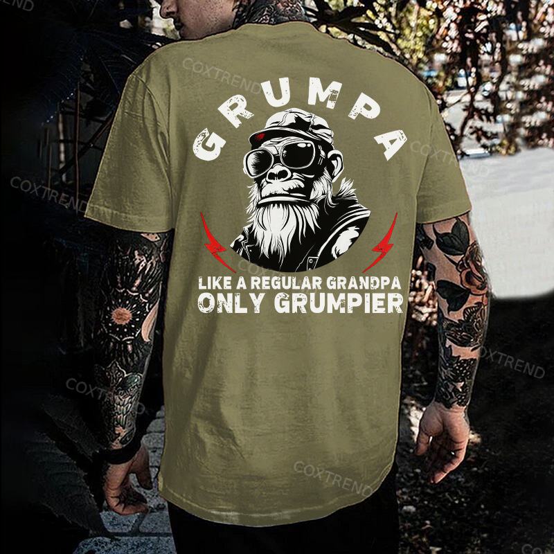 Grumpa Like A Regular Grandpa Only Grumpier Monkey T-shirt