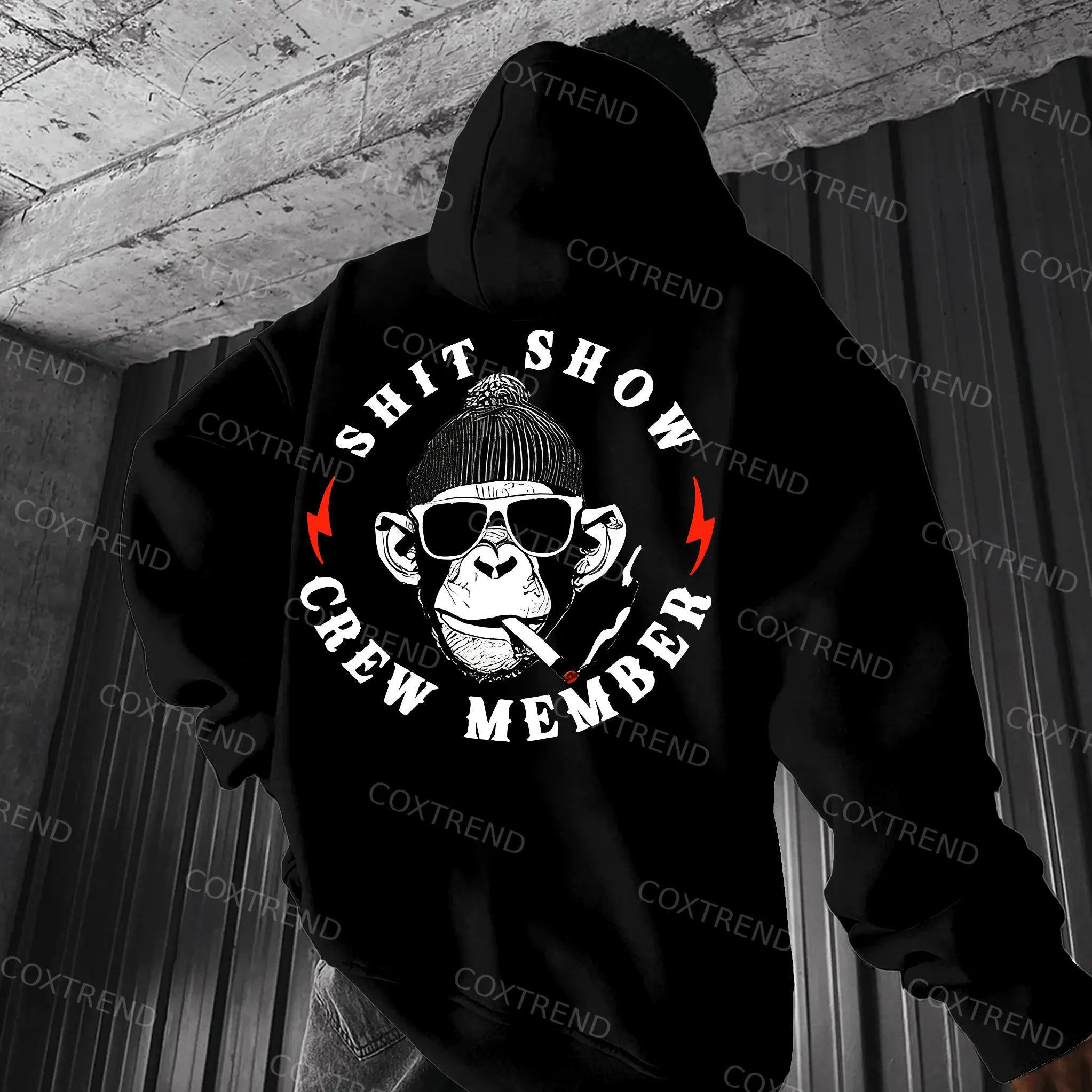 Shit Show Crew Member Printed Men's Hoodie
