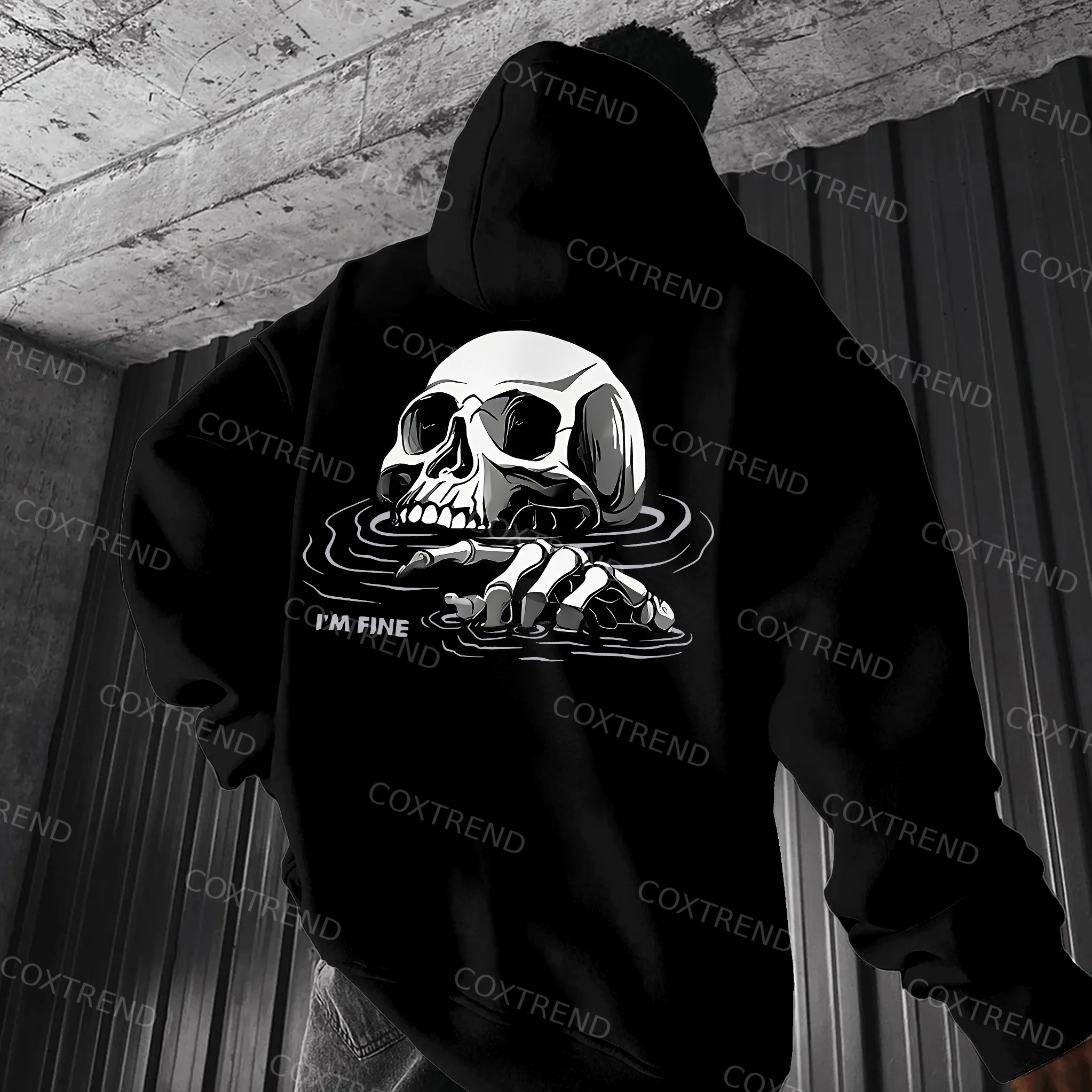 I'm Fine Printed Men's Hoodie