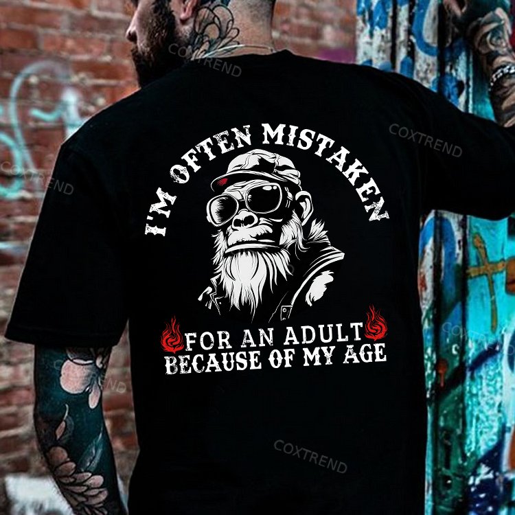 I'm Often Mistaken For An Adult Because Of My Age Printed Men's T-shirt