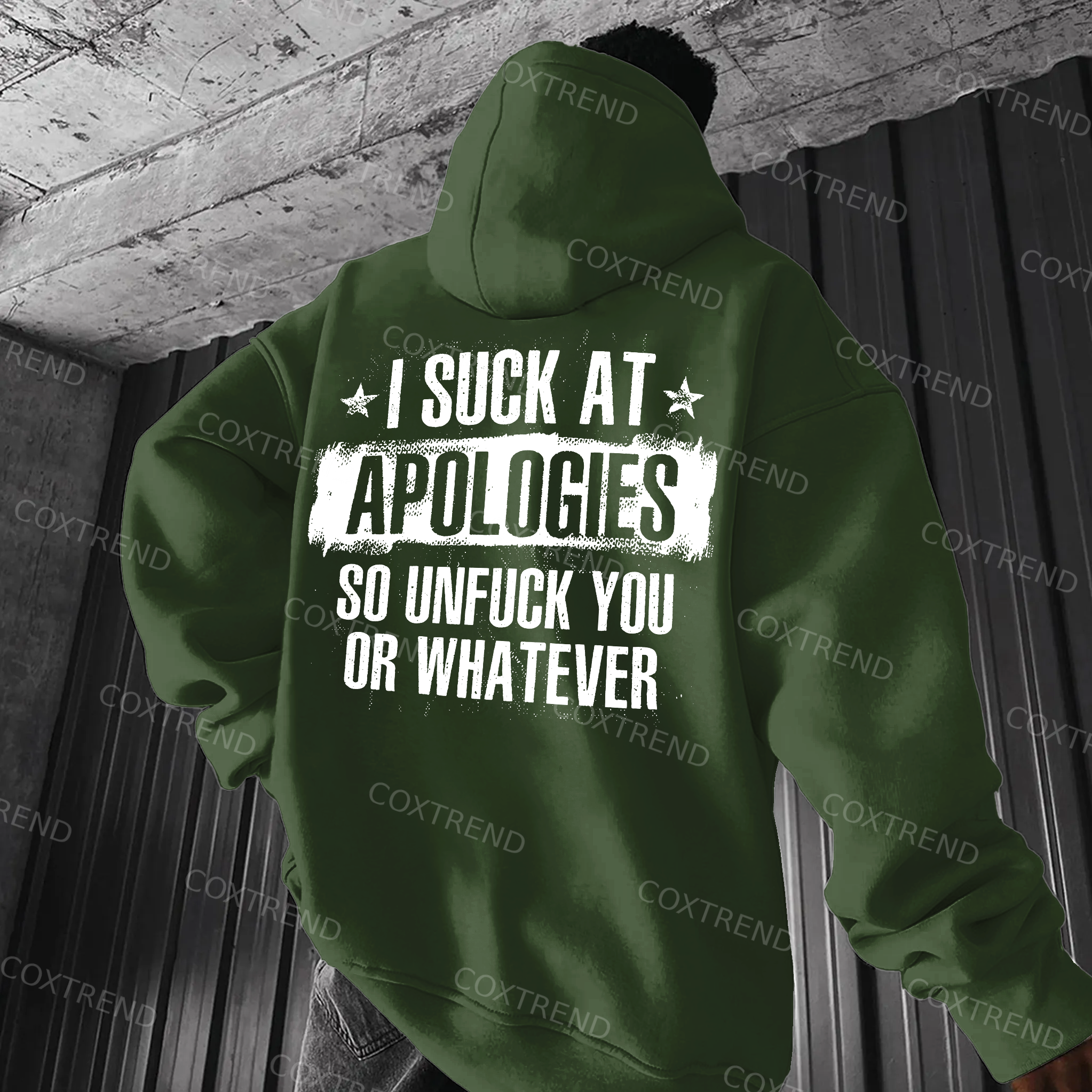 I Suck At Apologies So Unfuck You Or Whatever Printed Men's Hoodie