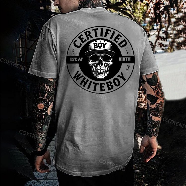 Certified Whiteboy Skull Printed Men's T-shirt
