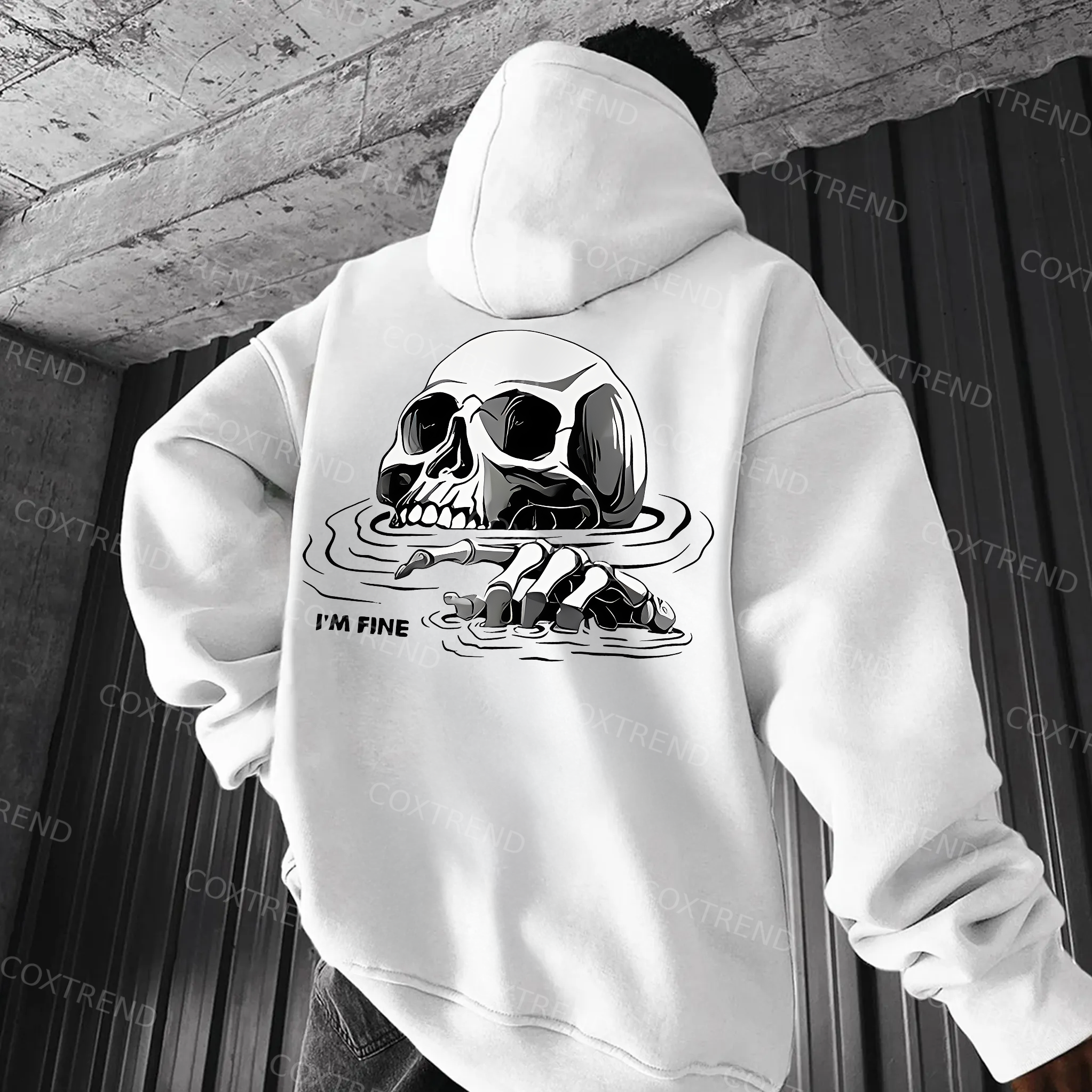 I'm Fine Printed Men's Hoodie