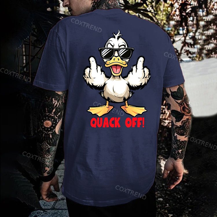 Quack Off Printed Men's T-shirt
