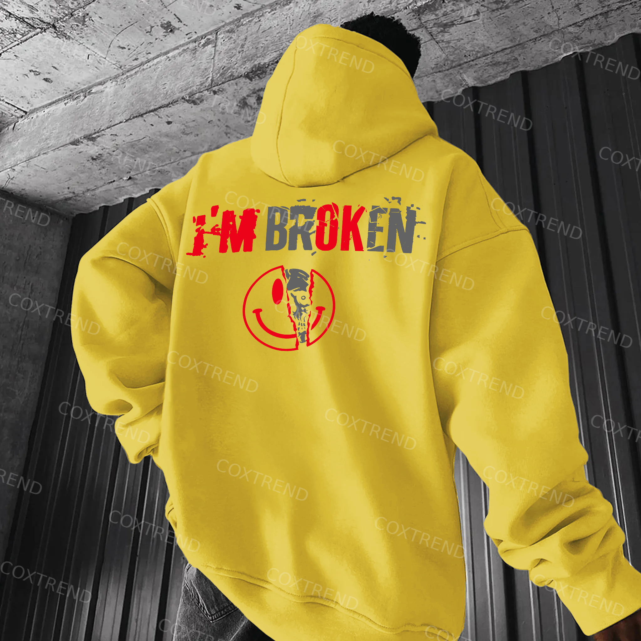 I'm Broken Printed Men's Hoodie