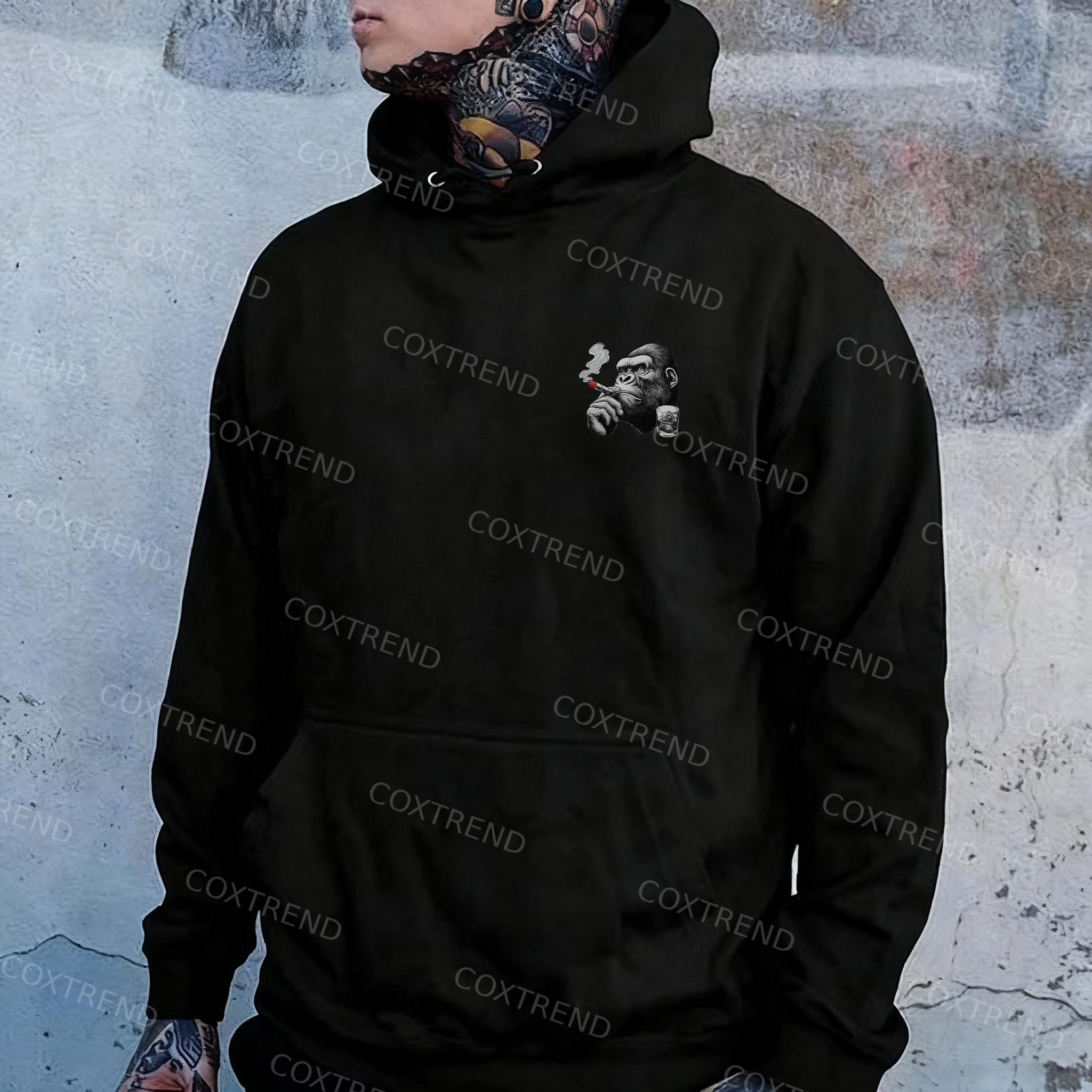 Hang In There It Gets Worse Printed Men's Hoodie