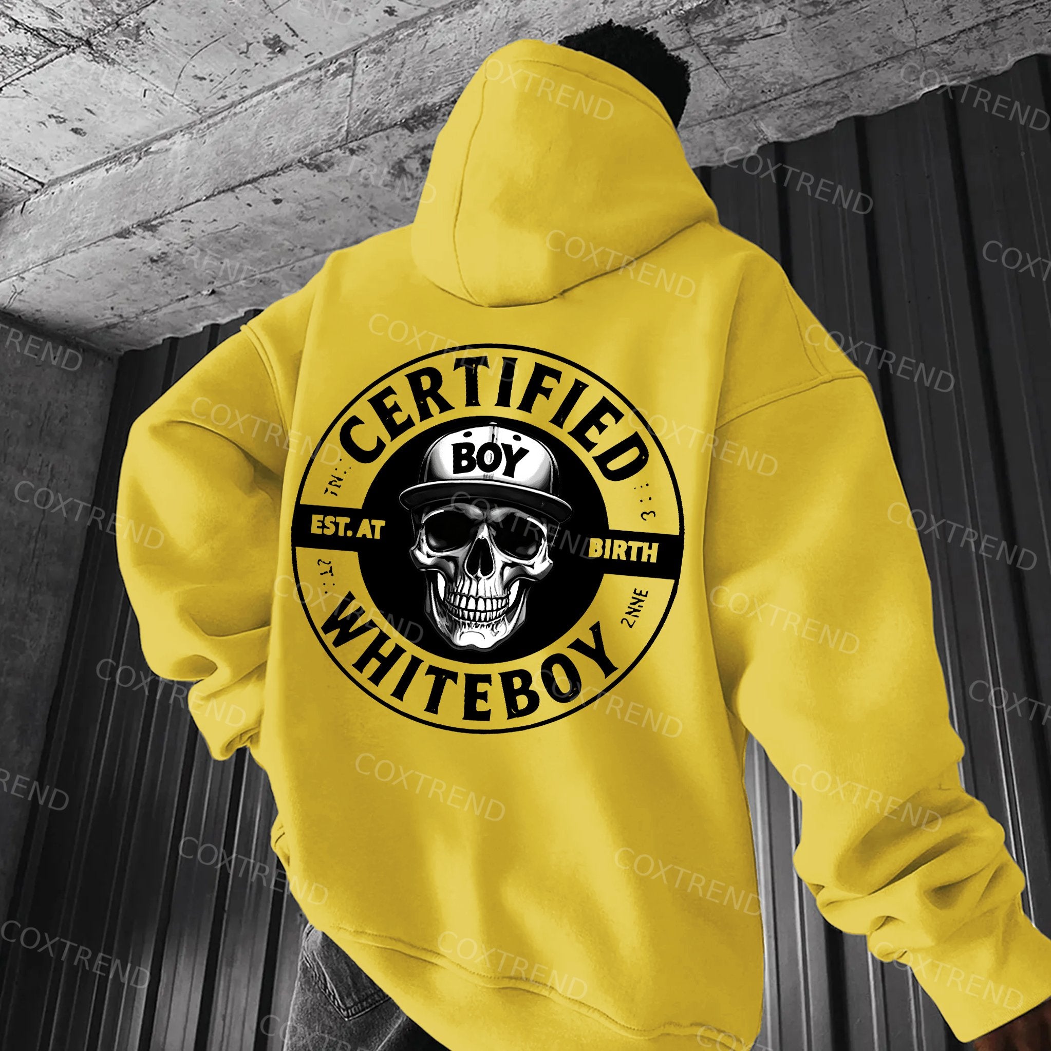 Certified Whiteboy Skull Printed Men's Hoodie