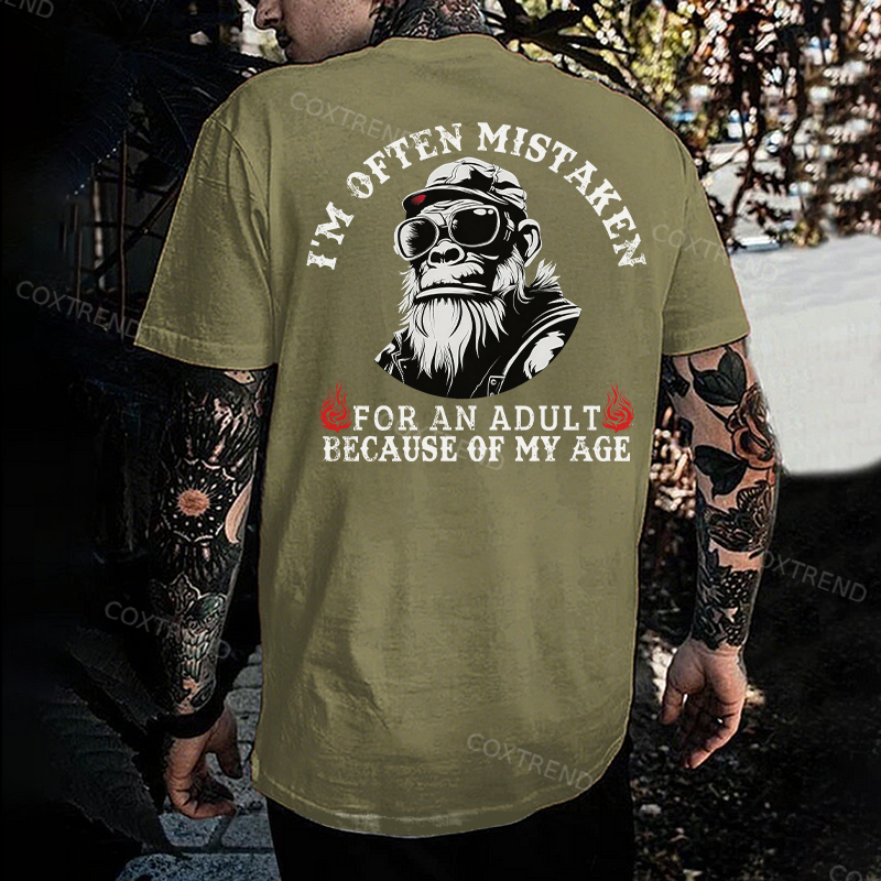 I'm Often Mistaken For An Adult Because Of My Age Printed Men's T-shirt