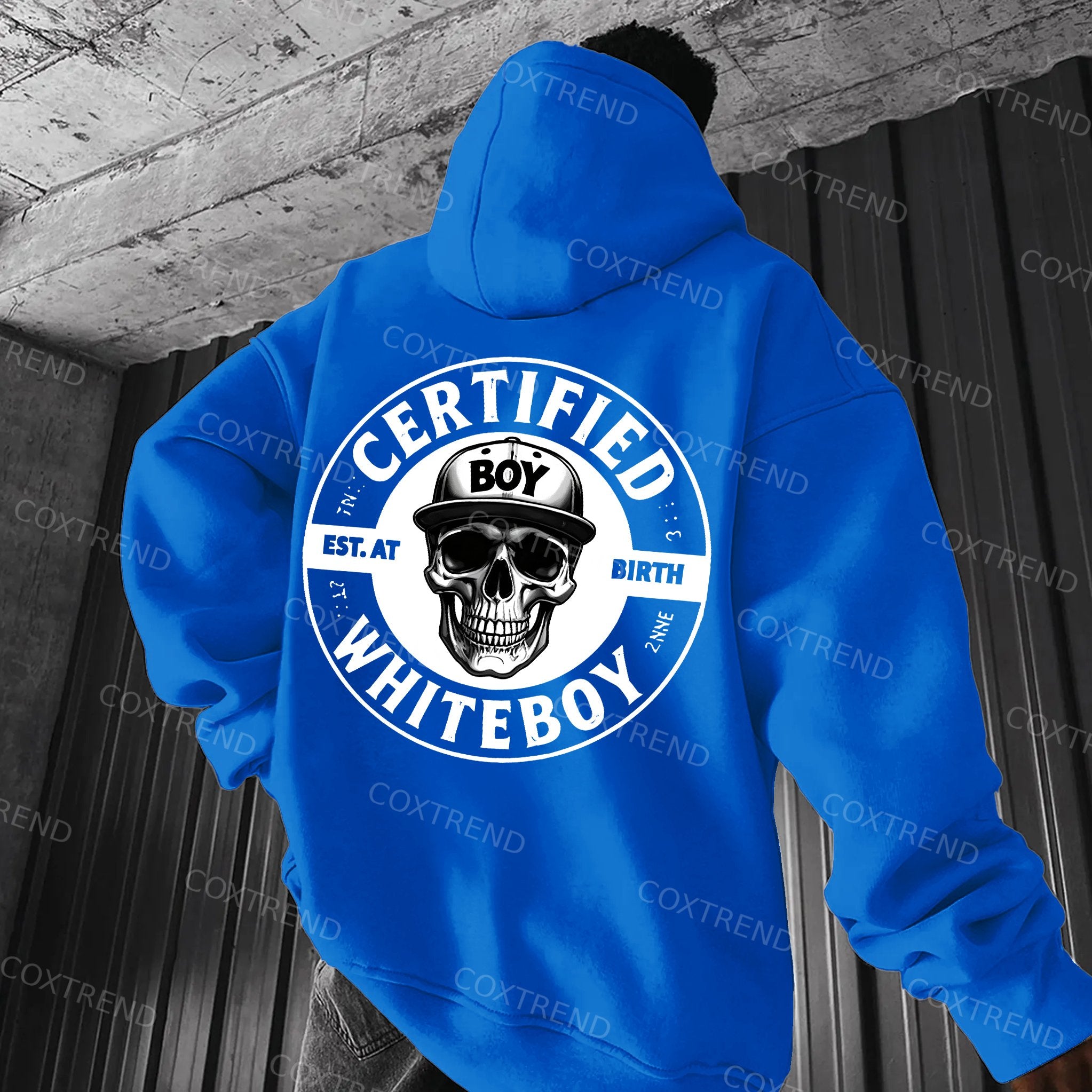 Certified Whiteboy Skull Printed Men's Hoodie