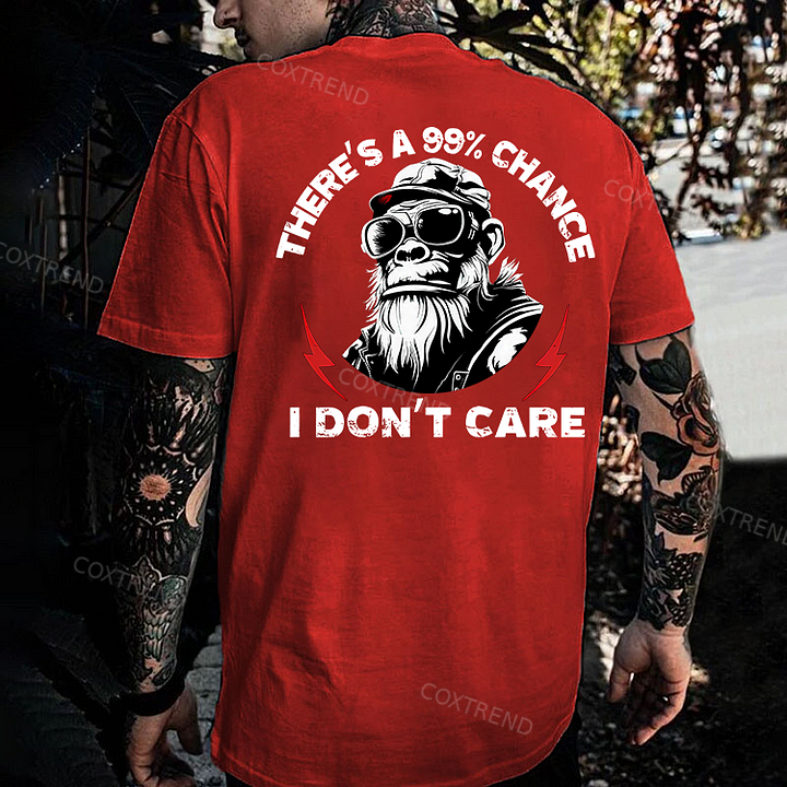 There's A 99% Chance I Don't Care Printed Men's T-shirt