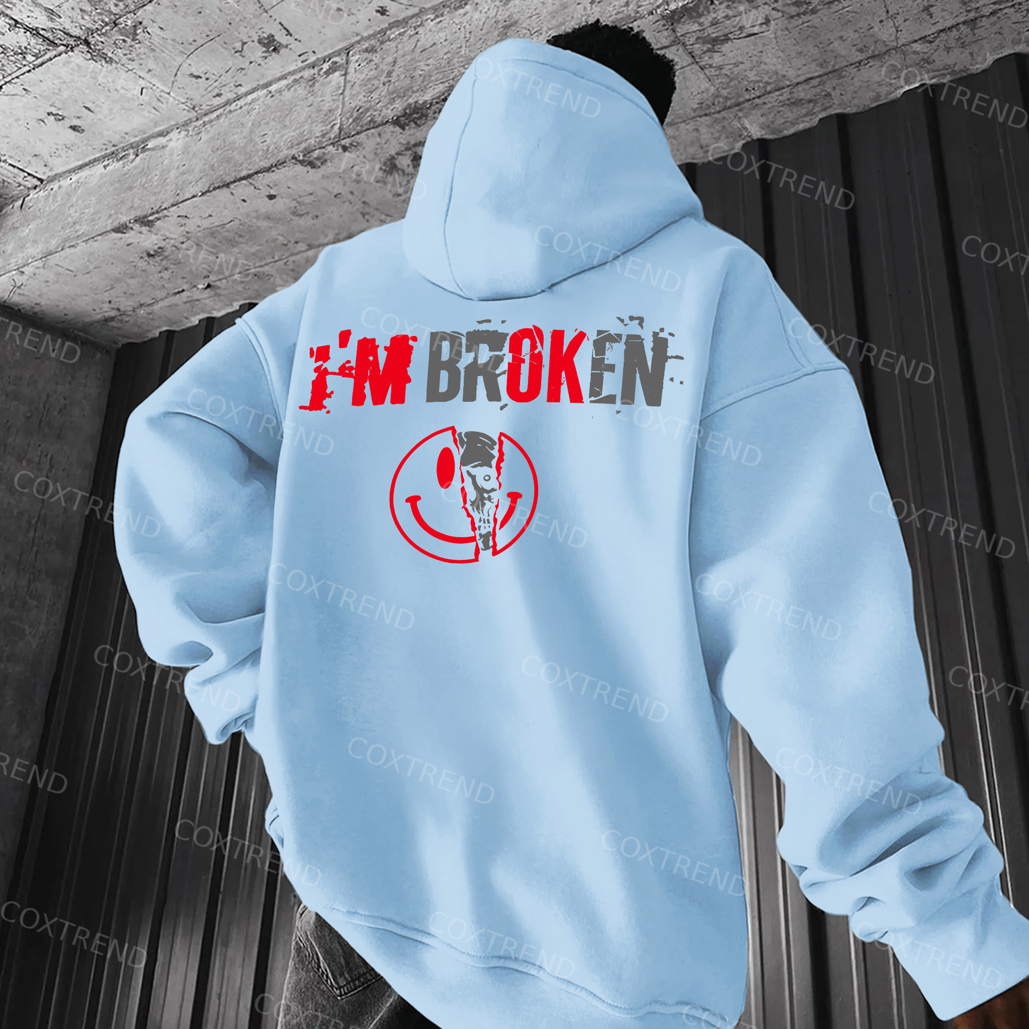 I'm Broken Printed Men's Hoodie