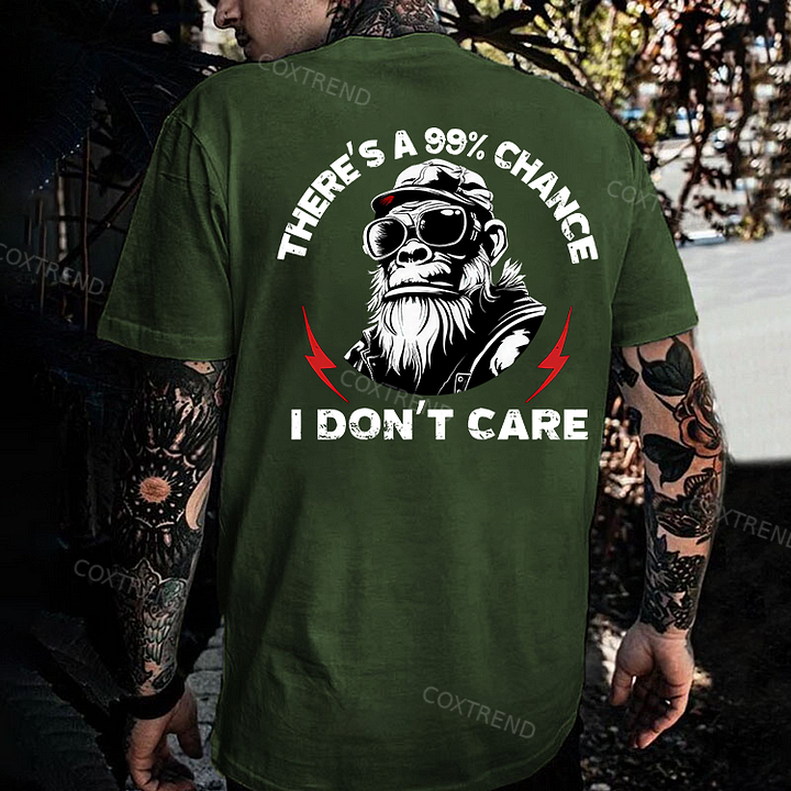 There's A 99% Chance I Don't Care Printed Men's T-shirt