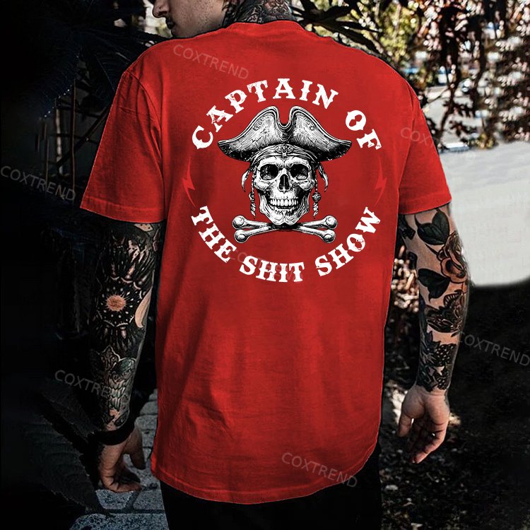 Captain Of The Shit Show  Printed Men's T-shirt