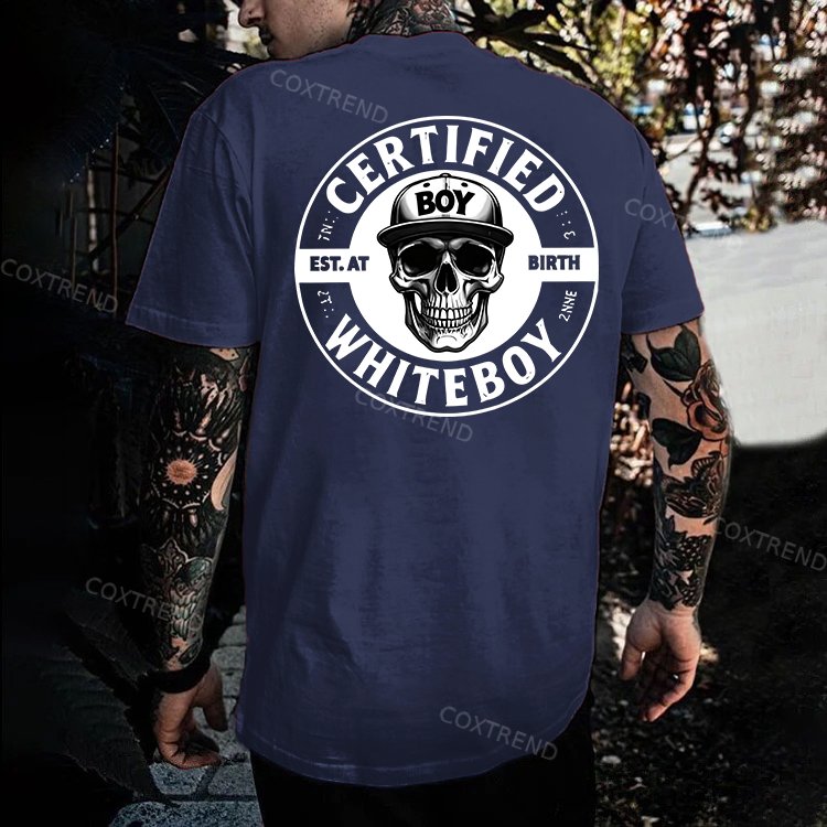 Certified Whiteboy Skull Printed Men's T-shirt