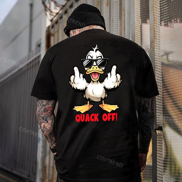 Quack Off Printed Men's T-shirt