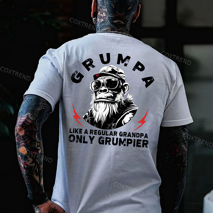 Grumpa Like A Regular Grandpa Only Grumpier Monkey T-shirt