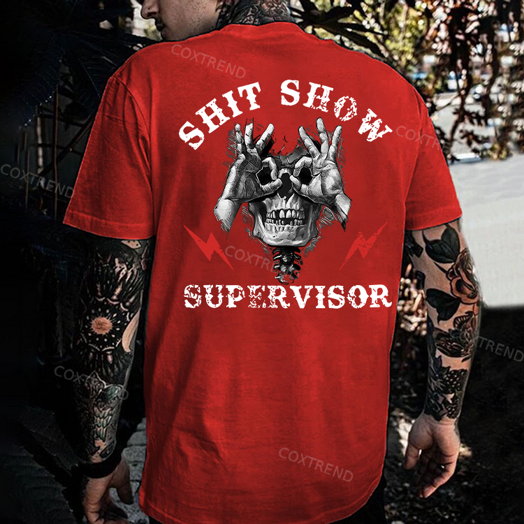 Shit Show Supervisor Printed Men's T-shirt