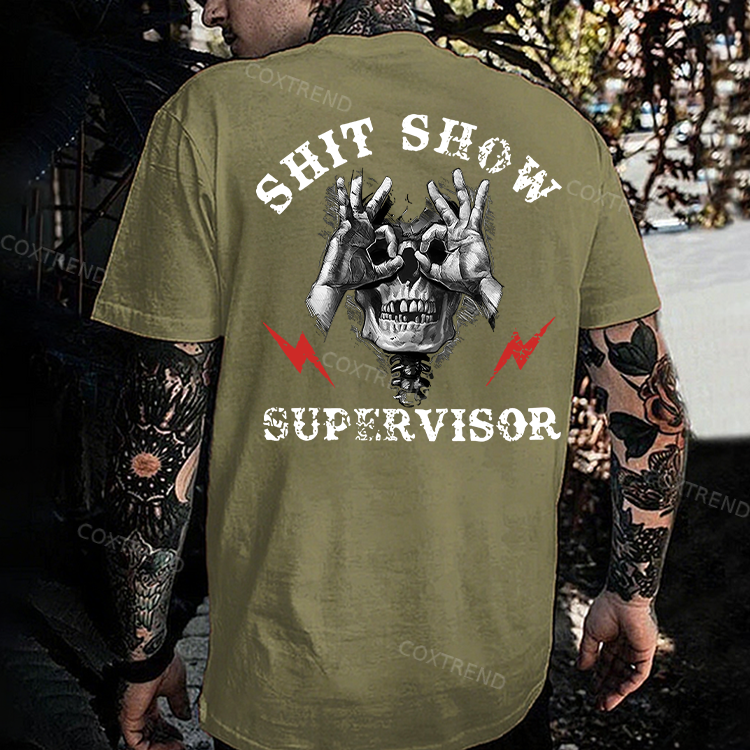 Shit Show Supervisor Printed Men's T-shirt