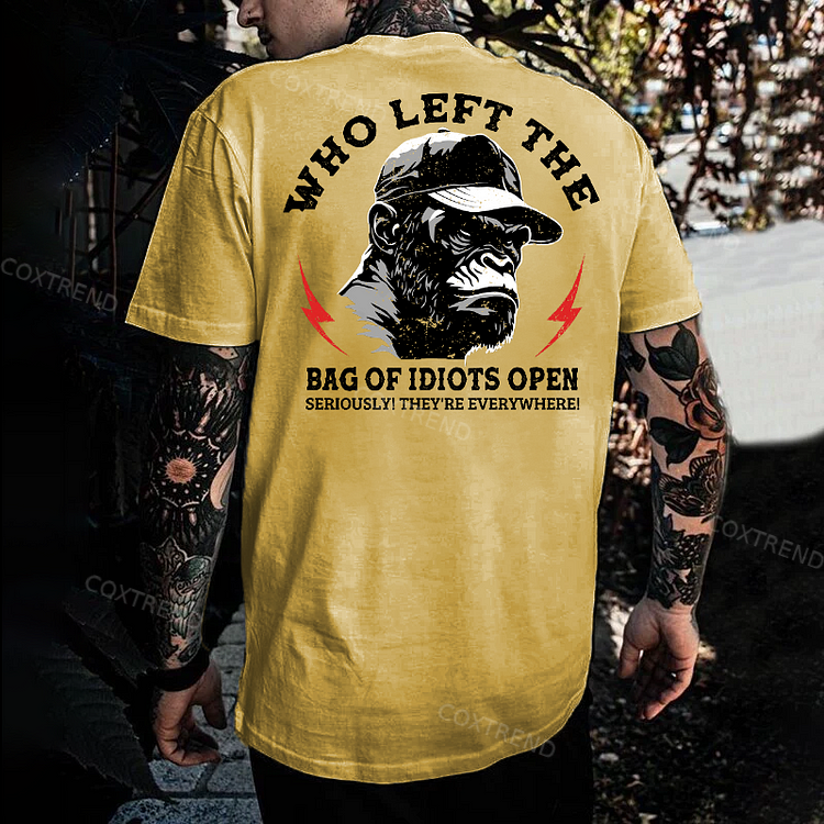 Who Left The Bag Of Idiots Open T-shirt