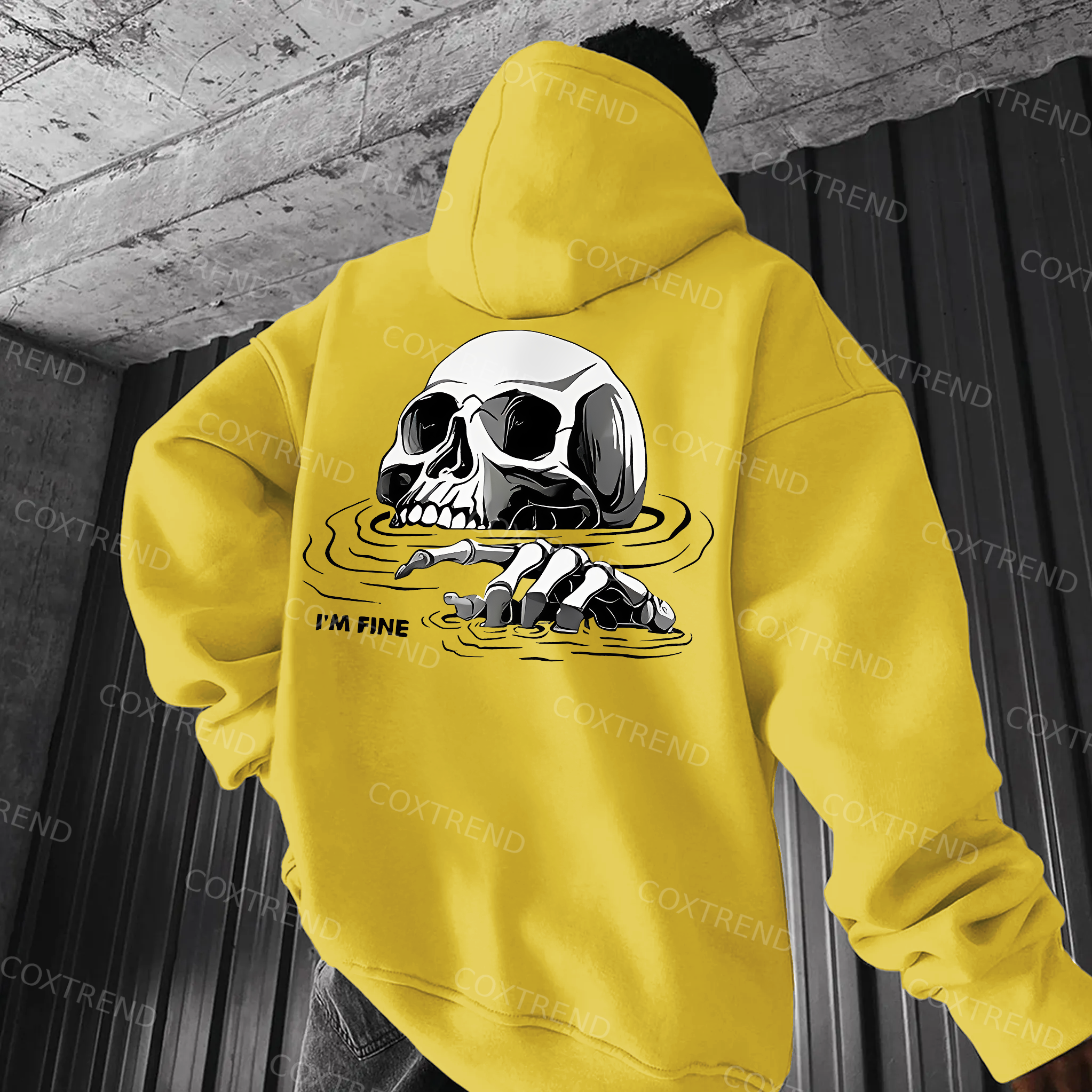 I'm Fine Printed Men's Hoodie