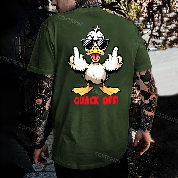 Quack Off Printed Men's T-shirt