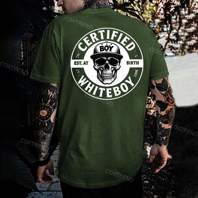 Certified Whiteboy Skull Printed Men's T-shirt