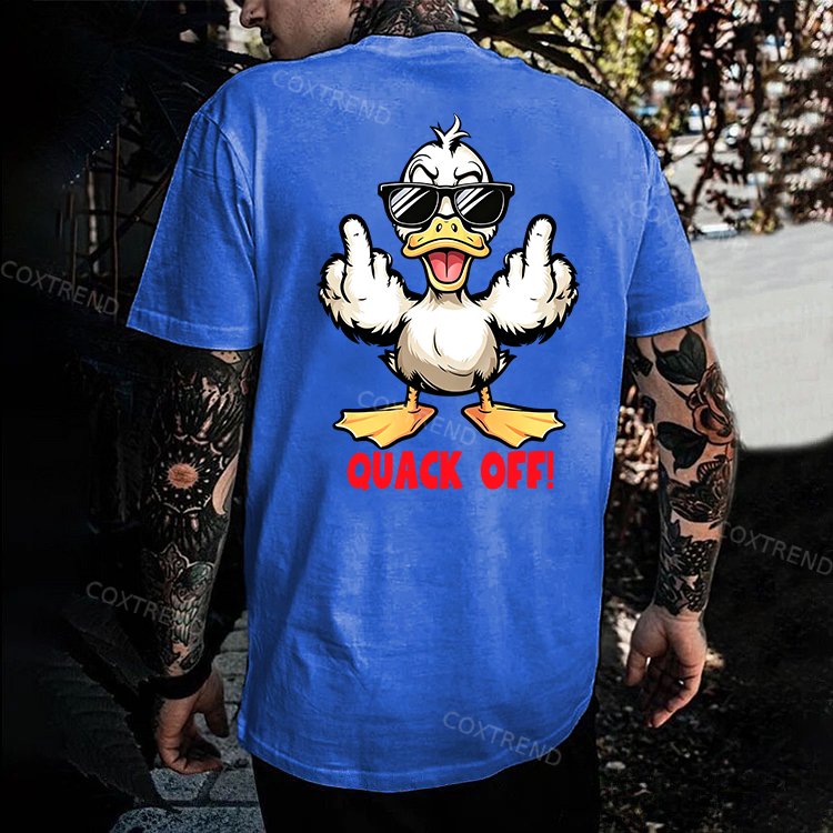 Quack Off Printed Men's T-shirt