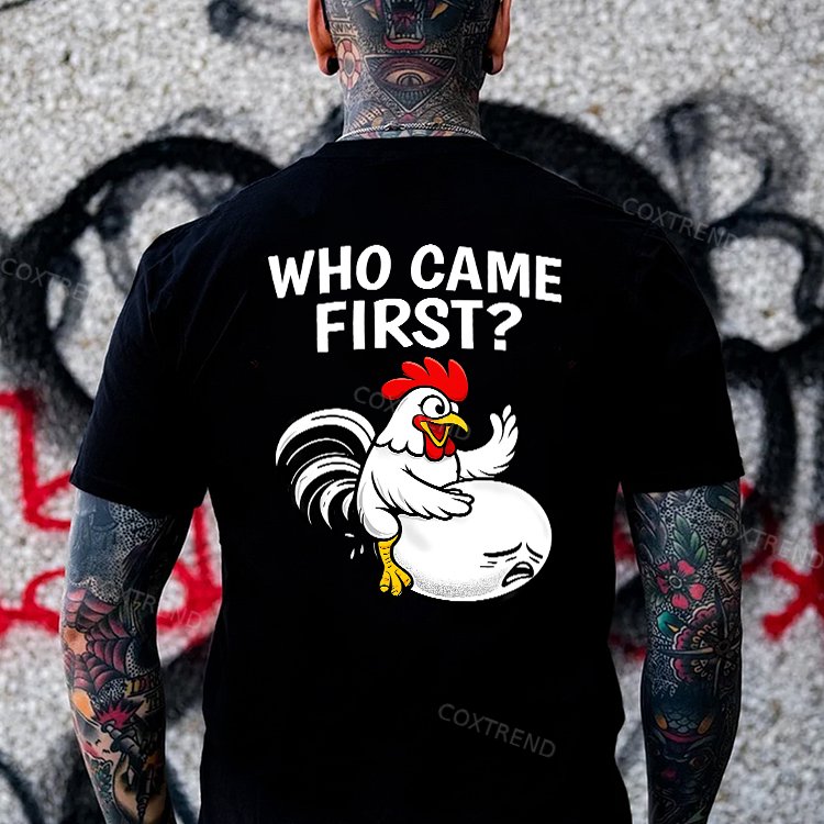 Who Came First Printed Men's T-shirt