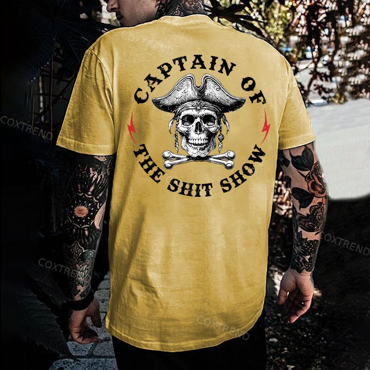 Captain Of The Shit Show  Printed Men's T-shirt