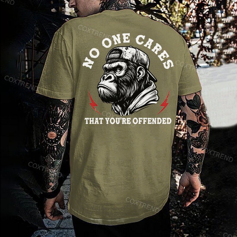 No One Cares That You're Offended Monkey T-shirt