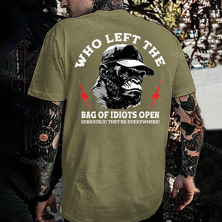 Who Left The Bag Of Idiots Open T-shirt