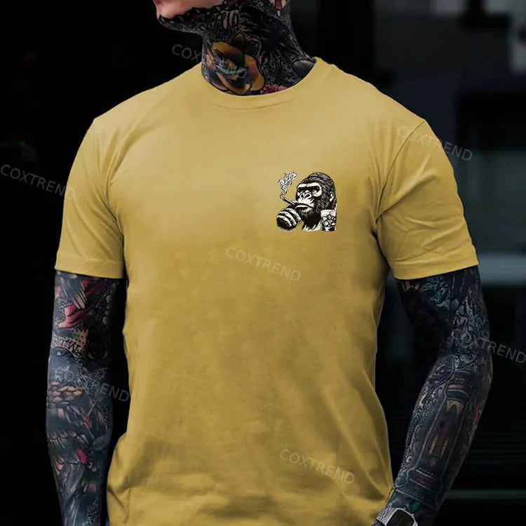 Hang in There It Gets Worse Monkey Men's T-shirt