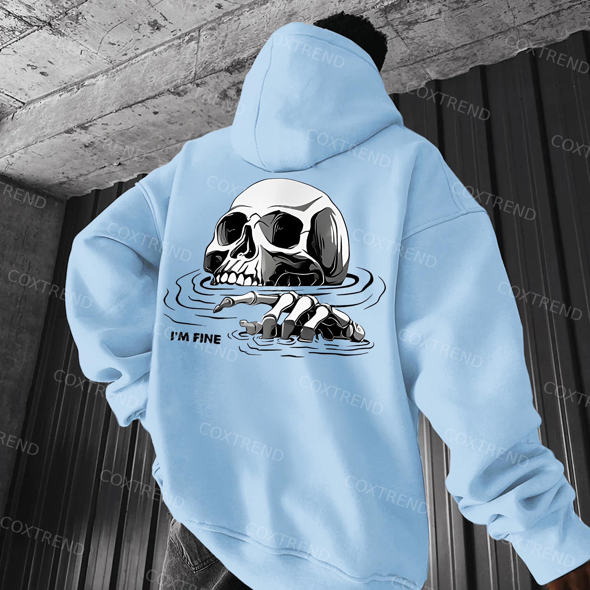 I'm Fine Printed Men's Hoodie