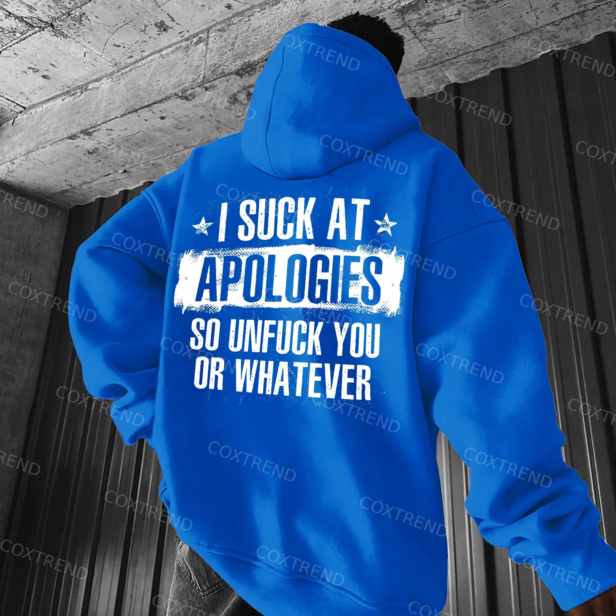 I Suck At Apologies So Unfuck You Or Whatever Printed Men's Hoodie