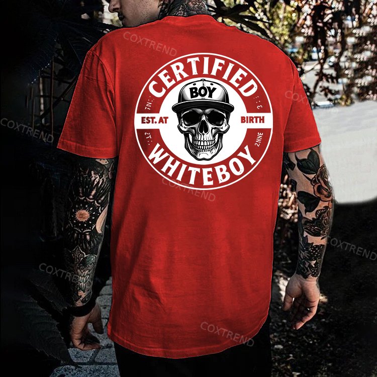 Certified Whiteboy Skull Printed Men's T-shirt