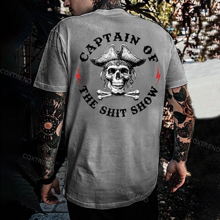 Captain Of The Shit Show  Printed Men's T-shirt