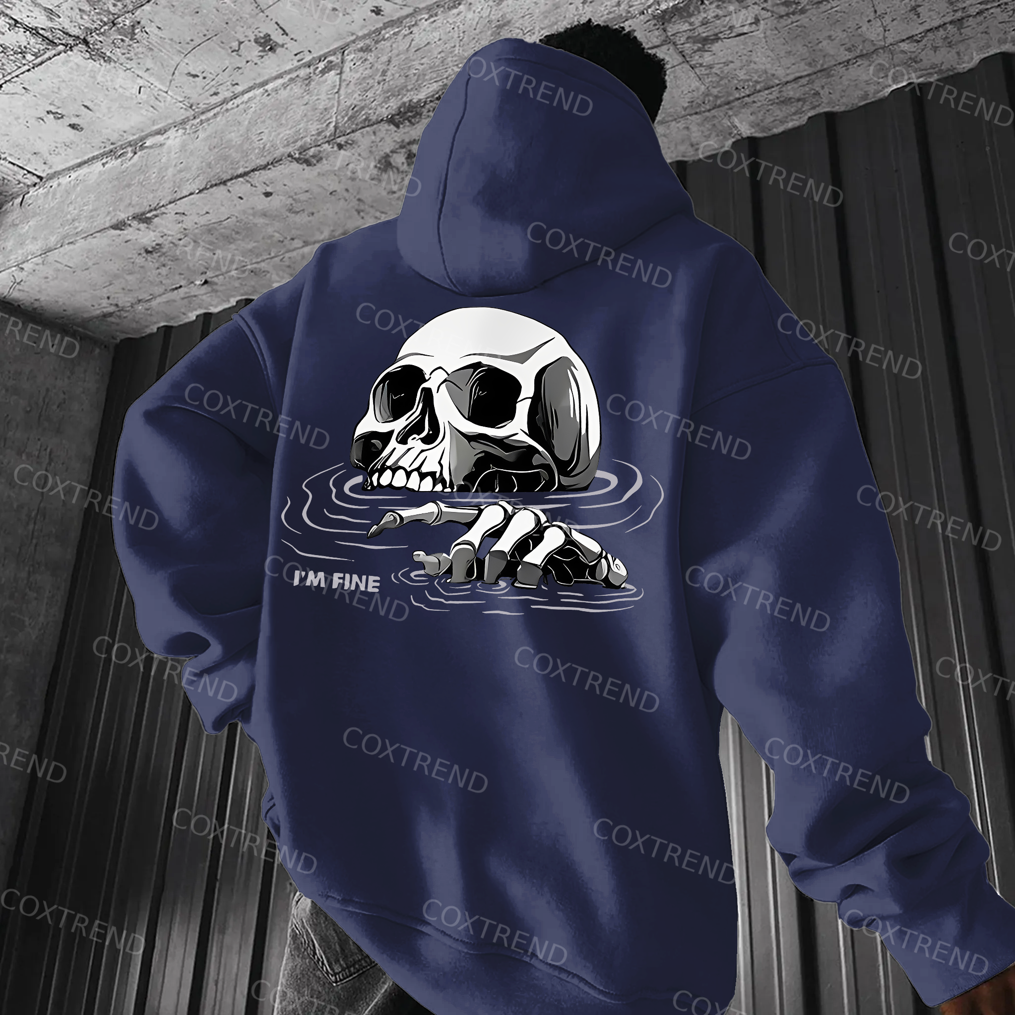 I'm Fine Printed Men's Hoodie