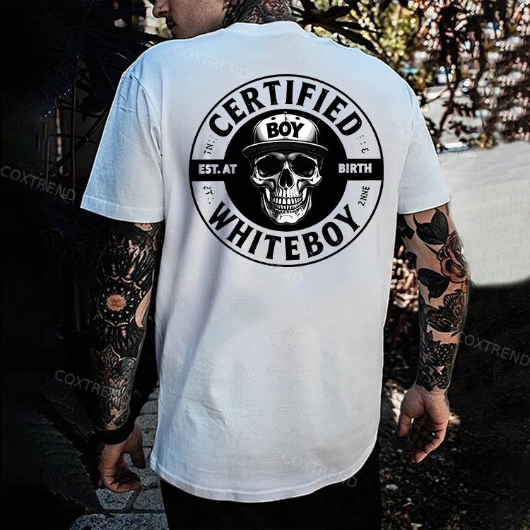 Certified Whiteboy Skull Printed Men's T-shirt