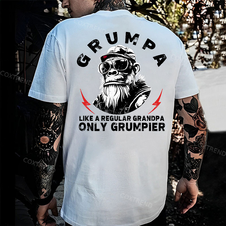 Grumpa Like A Regular Grandpa Only Grumpier Monkey T-shirt