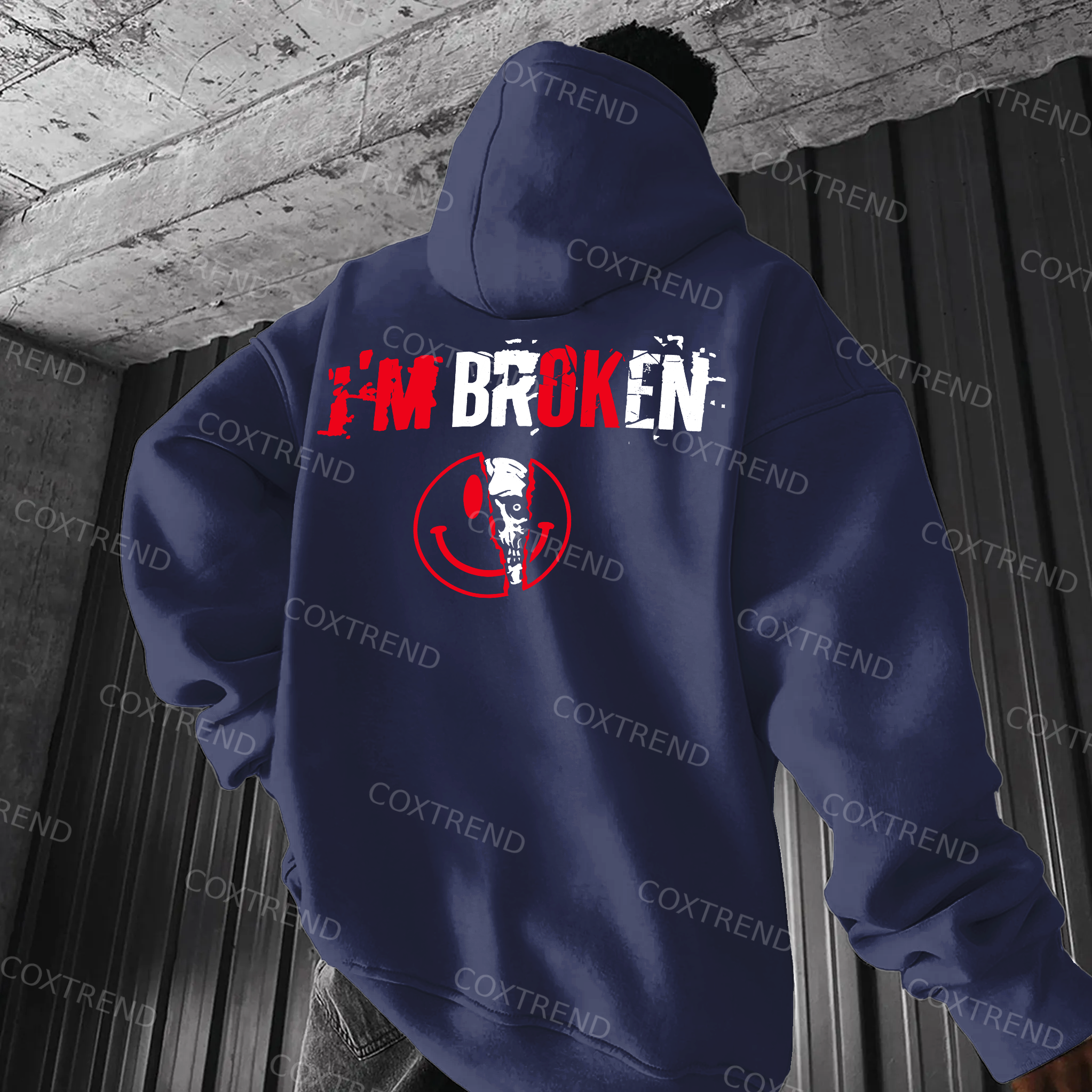 I'm Broken Printed Men's Hoodie