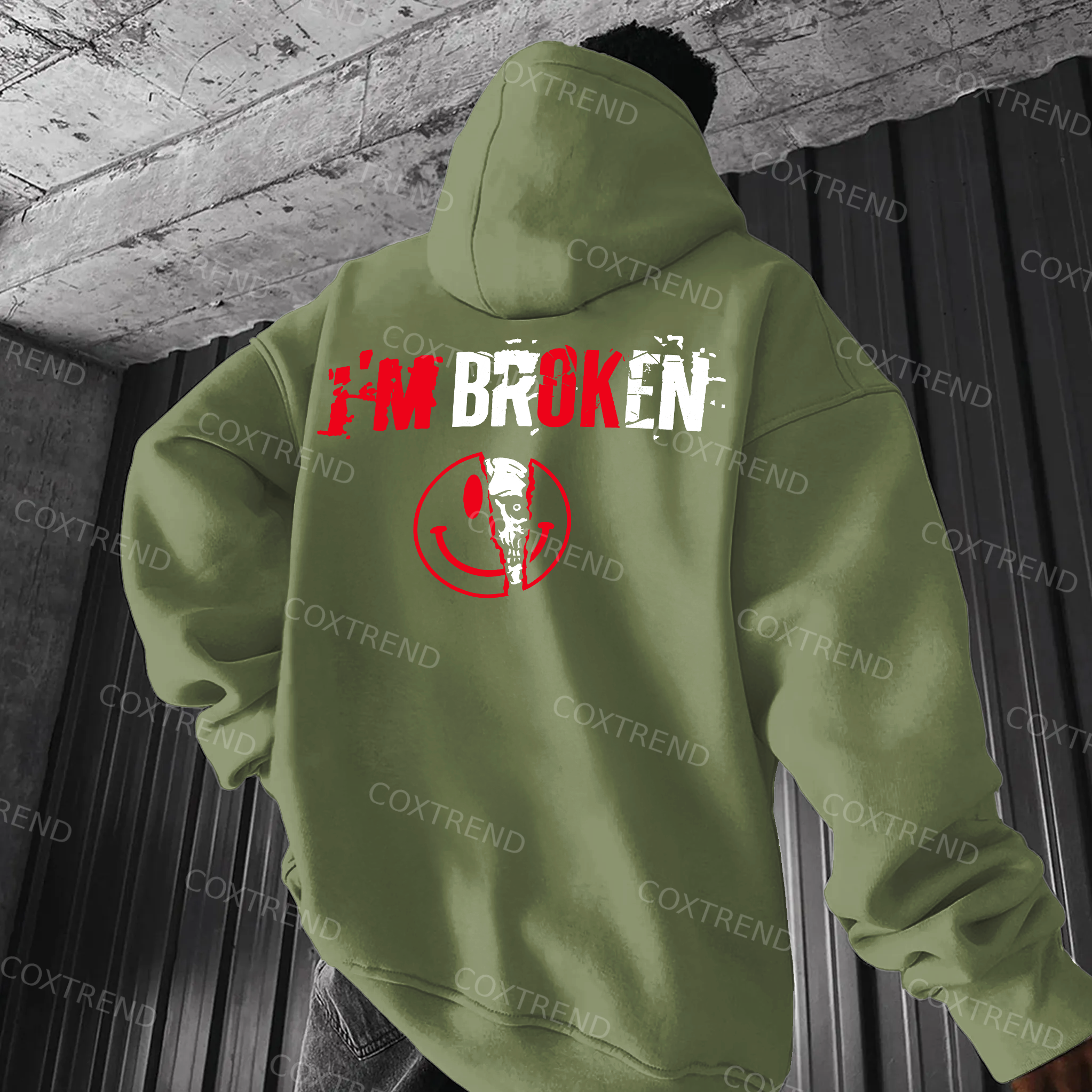 I'm Broken Printed Men's Hoodie