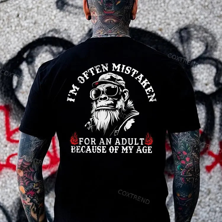 I'm Often Mistaken For An Adult Because Of My Age Printed Men's T-shirt