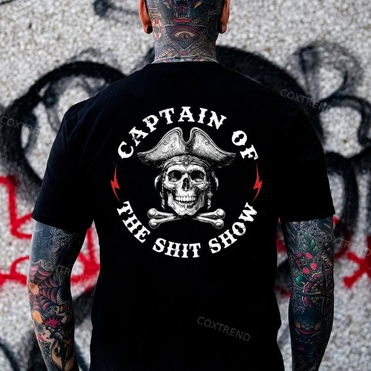 Captain Of The Shit Show  Printed Men's T-shirt