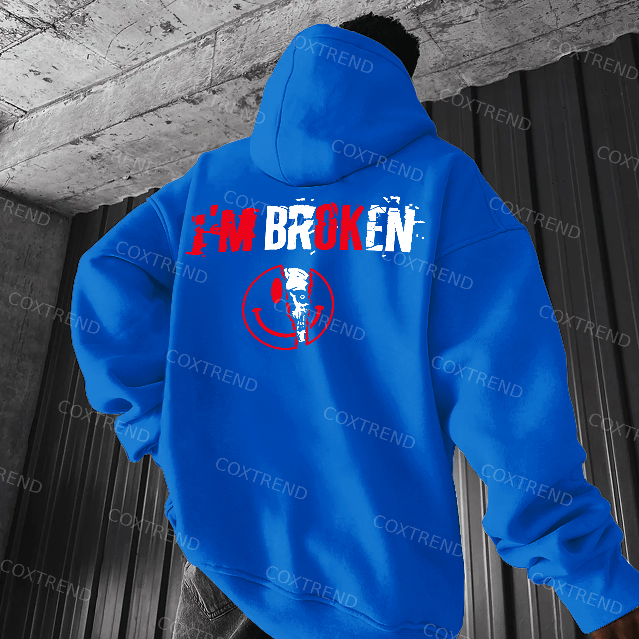 I'm Broken Printed Men's Hoodie