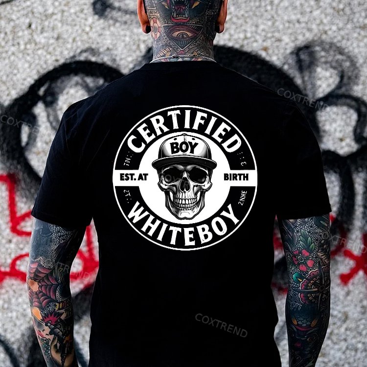 Certified Whiteboy Skull Printed Men's T-shirt